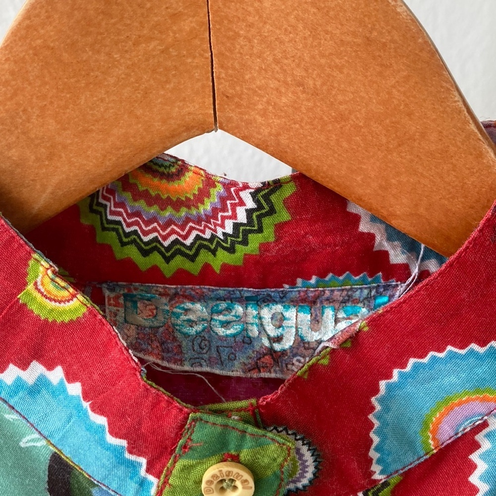 Colorful Long Sleeve Button-Up Shirt - Picture 3 of 3